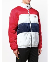 Мужской бело-красно-синий бомбер от Fila