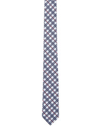 Мужской бело-красно-синий галстук в шотландскую клетку от Thom Browne