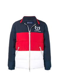 Мужская бело-красно-синяя куртка-пуховик от Sergio Tacchini