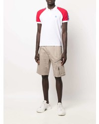 Мужская бело-красно-синяя футболка-поло от DSQUARED2