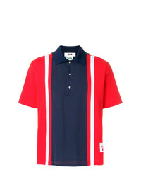 Мужская бело-красно-синяя футболка-поло от MSGM
