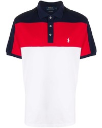 Мужская бело-красно-синяя футболка-поло от Polo Ralph Lauren