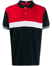 Мужская бело-красно-синяя футболка-поло от Tommy Hilfiger