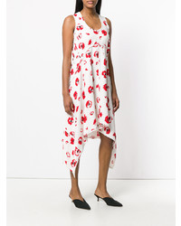 Бело-красное платье-миди от Proenza Schouler