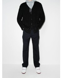 Мужские бело-красные кожаные низкие кеды от New Balance