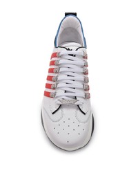 Мужские бело-красные кроссовки от DSQUARED2