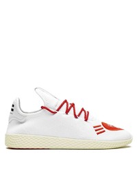 Мужские бело-красные кроссовки от Adidas By Pharrell Williams