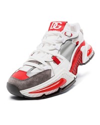 Мужские бело-красные кроссовки от Dolce & Gabbana