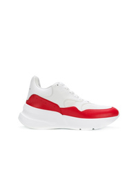 Женские бело-красные кроссовки от Alexander McQueen