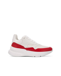 Мужские бело-красные кроссовки от Alexander McQueen