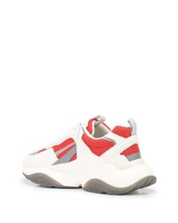 Мужские бело-красные кроссовки от Amiri