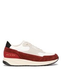 Мужские бело-красные кроссовки от Common Projects