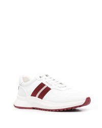 Мужские бело-красные кроссовки от Bally