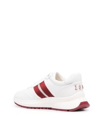 Мужские бело-красные кроссовки от Bally
