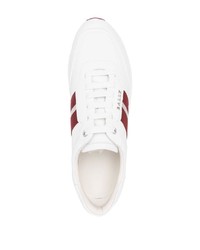 Мужские бело-красные кроссовки от Bally