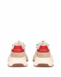 Мужские бело-красные кроссовки от Dolce & Gabbana