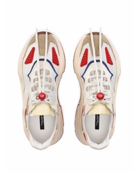 Мужские бело-красные кроссовки от Dolce & Gabbana