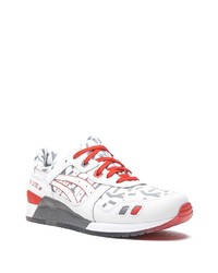 Мужские бело-красные кроссовки от Asics