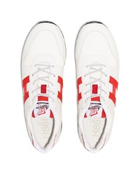 Мужские бело-красные кроссовки от Hogan