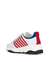 Мужские бело-красные кроссовки от DSQUARED2