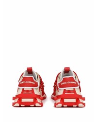 Мужские бело-красные кроссовки от Dolce & Gabbana