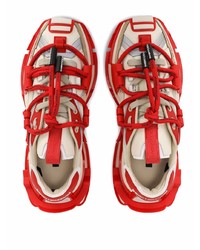 Мужские бело-красные кроссовки от Dolce & Gabbana