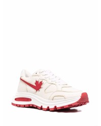 Мужские бело-красные кроссовки от DSQUARED2