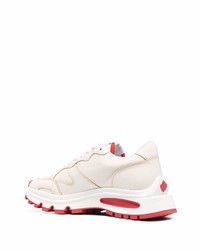 Мужские бело-красные кроссовки от DSQUARED2