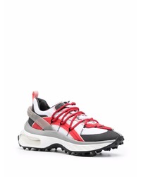 Мужские бело-красные кроссовки от DSQUARED2