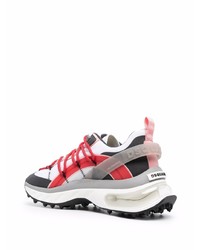 Мужские бело-красные кроссовки от DSQUARED2