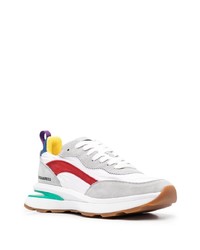 Мужские бело-красные кроссовки от DSQUARED2