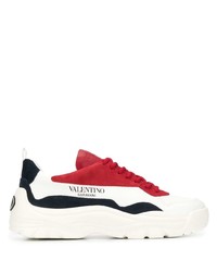 Мужские бело-красные кроссовки от Valentino