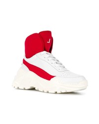Женские бело-красные кроссовки от Joshua Sanders