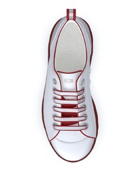 Мужские бело-красные низкие кеды от Swear