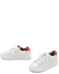 Женские бело-красные низкие кеды от Modern Vintage