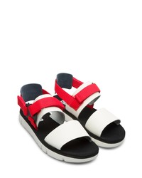 Бело-красные сандалии