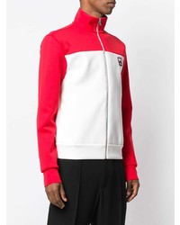 Мужской бело-красный бомбер от Prada