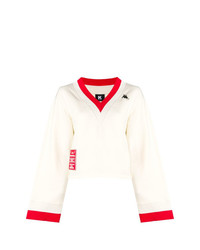 Женский бело-красный свитер с v-образным вырезом от Kappa Kontroll