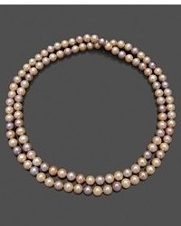 Бело-розовое жемчужное ожерелье