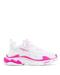 Мужские бело-розовые кроссовки от Balenciaga