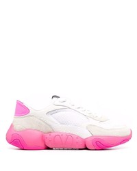 Мужские бело-розовые кроссовки от Valentino Garavani