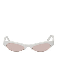 Бело-розовые солнцезащитные очки