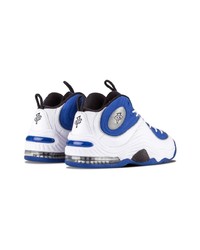 Мужские бело-синие высокие кеды от Nike