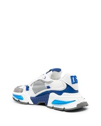 Мужские бело-синие кроссовки от Dolce & Gabbana