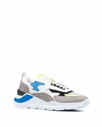 Мужские бело-синие кроссовки от D.A.T.E