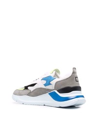 Мужские бело-синие кроссовки от D.A.T.E