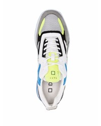 Мужские бело-синие кроссовки от D.A.T.E