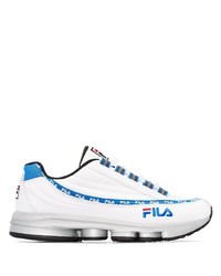 Мужские бело-синие кроссовки от Fila
