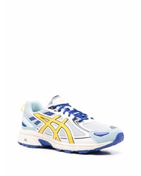 Мужские бело-синие кроссовки от Asics