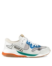 Мужские бело-синие кроссовки от Gucci